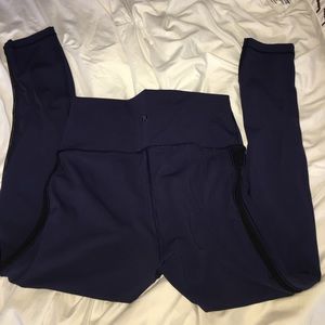 Navy blue lululemon leggings, size 8